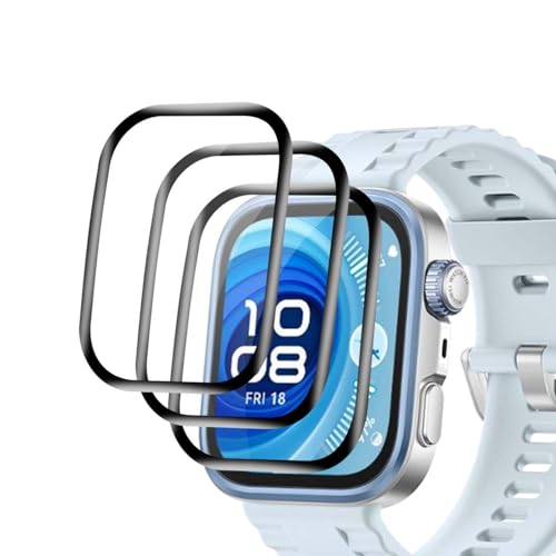Huawei watch fit 4 Pro 用 フィルム YAJOJO 反射低減 防指紋 高透過率 3D曲面対応 傷修復 衝撃吸収 PMMA+PC合板 液晶保護フィルム 高感度タッチ 【3枚セット】