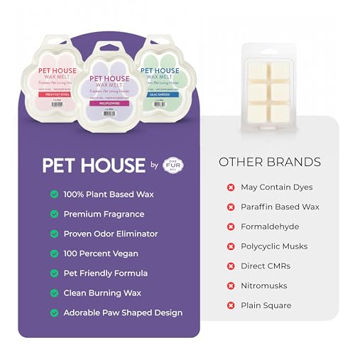 Image of One Fur All Pet House Spring and Summer Wax Melts for Pet Odor, Natural, Plant Based Soy Wax Melts, Long Lasting Fragrance for Fresh Smelling Homes, Herb Garden