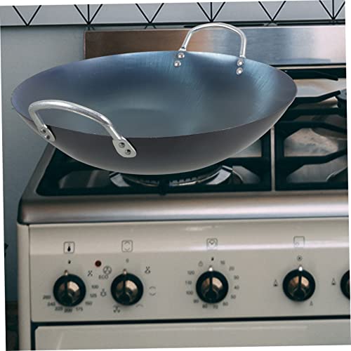 Wok de hierro OUNONA de 12 pulgadas con doble mango miniatura 7