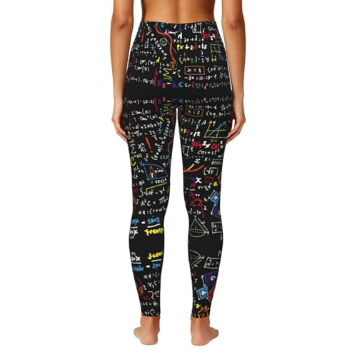 Leggings de moda deportivos para gimnasio conjunto con estampado de matemáticas 4