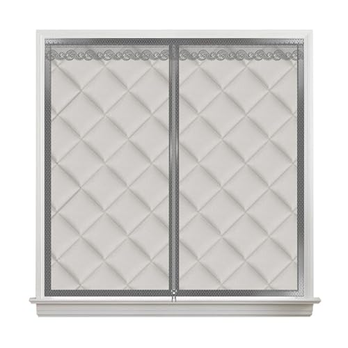 LRYELWA Película Aislante para Ventana,Cortina Termico Autoadhesivo Invierno,Protección contra el frío,Impermeable,Resistente al viento,para Salon Balcón,Reutilizable (160cm x 160cm,Gris)