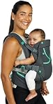 Infantino Carry On Active Baby Carrier Ergonomic Multi-Pocket 8-40 lb, Gray | Ergonomic multi-pocket design, Padded straps & lumbar belt storage, Includes pacifier loop, Registry essential gift