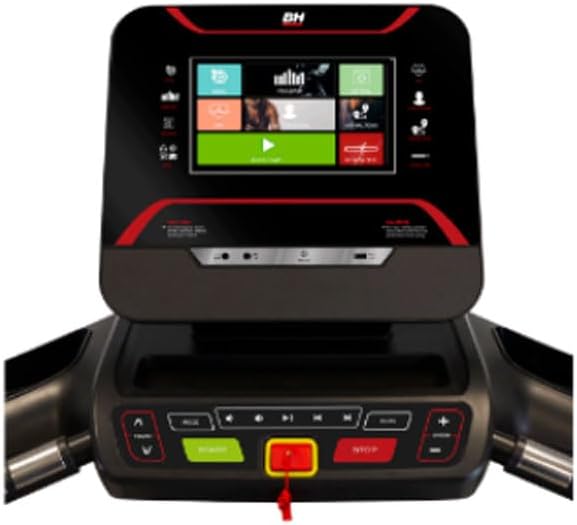 Close-up of the BH B0xster Plus Multimedia II Treadmill console