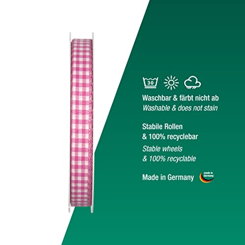 Miniatura 3 de Halbach Seidenbänder Vichy - Cinta De Regalo 10 Mm De Ancho, 25 M De Largo, Fabricada En Alemania , Diseño A Cuadros En Muchos Colores
