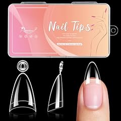 240PCS Long Almond Nail Tips with Handle