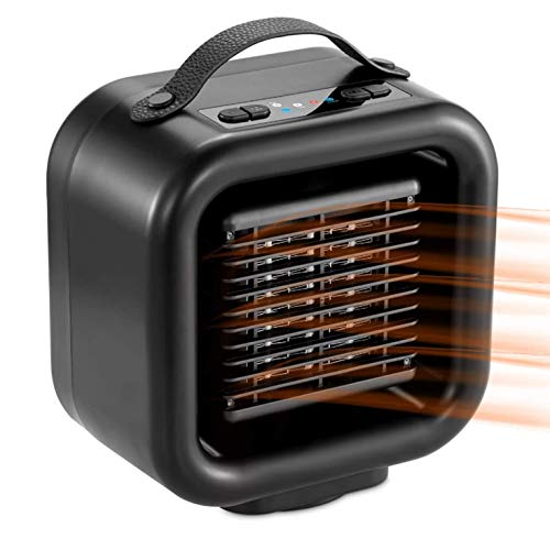 COMLIFE 1000W/650W PTC Ceramic Space Heater, Electric Mini Personal Heater Fan with Auto Oscillation, Equipped with Over-Heat and Tilt Protection, Warm/Natural Wind for Office and Home Use