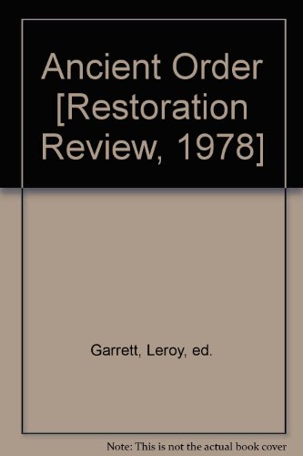 Ancient Order [Restoration Review, 1978] B000R024HA Book Cover