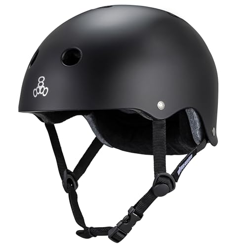 Triple Eight Deep Cover Helmet Ideal for Skateboarding Bicycling BMX and Roller Skating