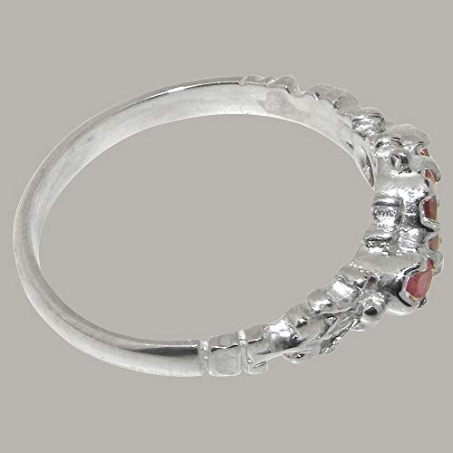 925 Sterling Silver Real Natural Pink Tourmaline Womens Statement Antique Ring - Size 8 #TOP3