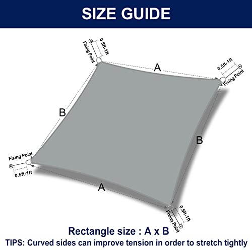 Purefit PFU15-028 Rectangle Sun Shade Sails Outdoor 8 X 10 Ft thumb #3