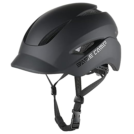 BASE CAMP Adult Bike Helmet with Rear Light for Urban Commuter Adjustable M Size