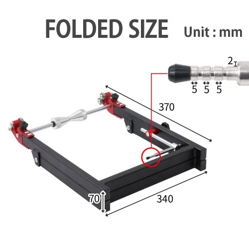 Image of Japard Motorcycle Tire Balancer Bike Stand, Foldable & Portable Wheel Balancing Tools for Most Motorcycles and Sport Dirt Bikes with Centering Cones