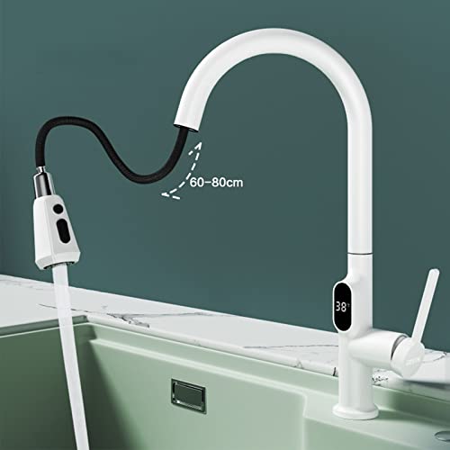 Robinet de cuisine en laiton avec douchette extractible et mitigeur d'évier - 5