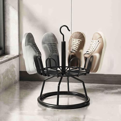 Zapatero giratorio de 360°, carrusel que ahorra espacio para zapatos, elegante solución de almacenamiento para el hogar y el armario, y fácil de usar