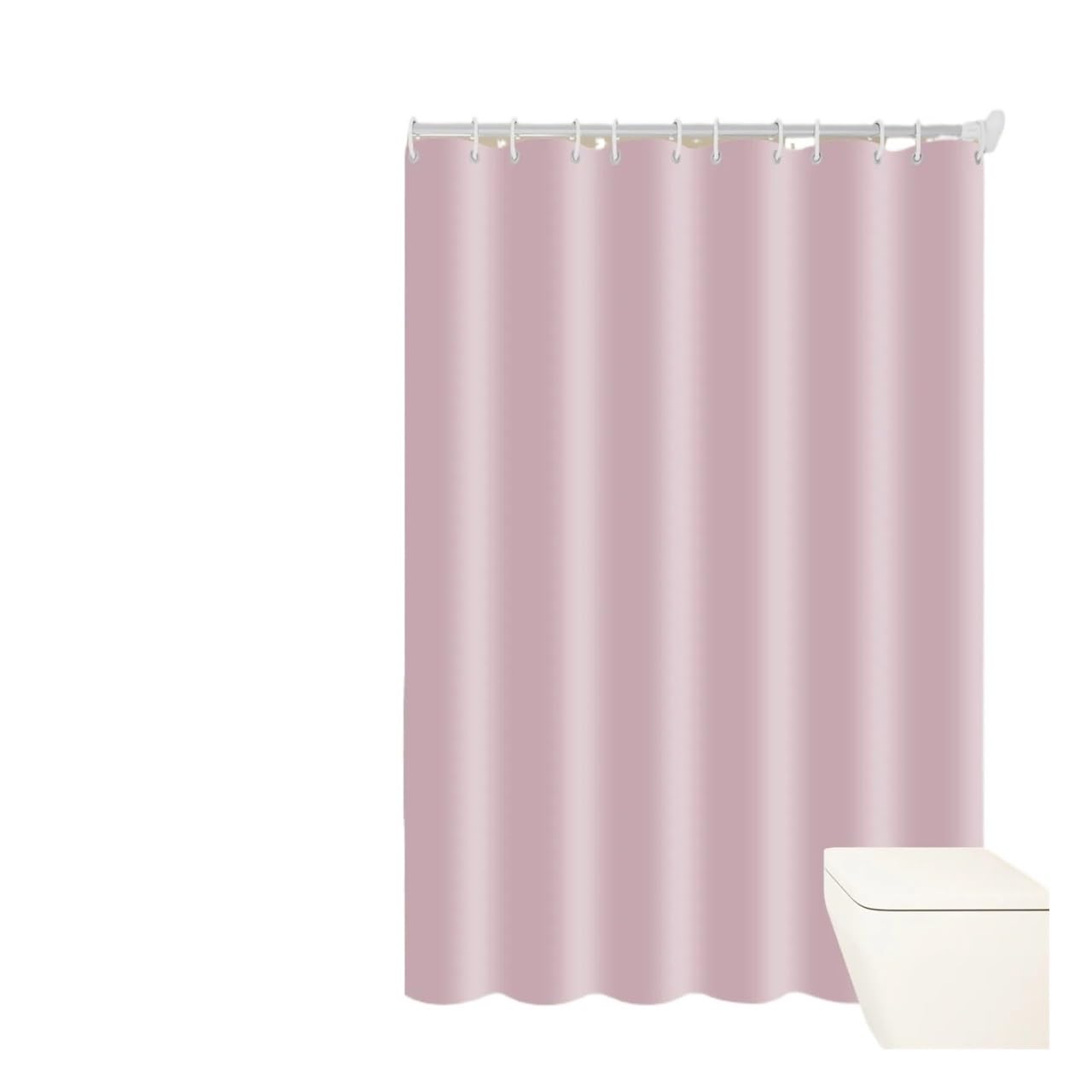 AIMANQI 1pc Light Pink Shower Curtains, Basic Soild-color Bathroom Accessories(80 * 180cm)