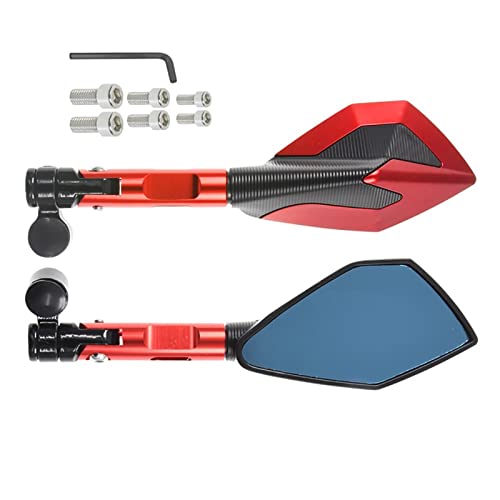 オートバイ CNC ミラースズキ V-ストローム 250 DL250 DL650 DL1000 VStrom 650 1000 1050 1050XT バックミラーサイドミラー 8 ミリメートル 10 ミリメートルミラー (Color : Red)