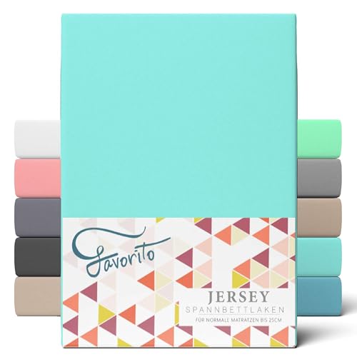 Favorito Jersey Spannbettlaken – Oeko-TEX Zertifiziert, 100% Baumwolle