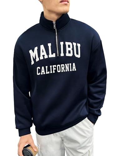 Image of Noble Monk Men's Baggy Fit Sweatshirt | Drop Shoulder Oversized Sweatshirt | Long Sleeve Zip with Collared Sweatshirts for Men's