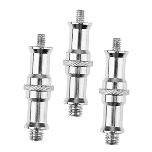 BRIGHTFUFU 3 in 1 Adapter Set Screw Converter for Light Stand Flash Bracket 1/4 to 3/8 Spigot Adapter