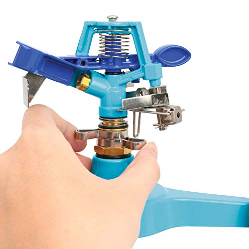 Aqua Joe Aj-Is6Wb Indestructible Series Metal Impulse Sprinkler W/ Wheeled 6-Inch Base #TOP3