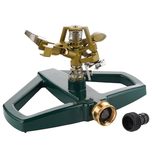 CGTQROVR Sprinkler de Jardin, arrosage d'eau Rotatif à 360 °, système d'irrigation en Alliage de Zinc avec pic pour la pelouse Jardin terrasse