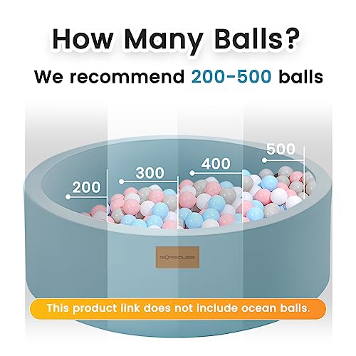 ROPECUBE Foam Ball Pits for Babies, Indoor Ball Pits for Toddlers 1-3 and Children, Kiddie Memory Foam Playpen Ball Pool Soft Round Designed Without Ball (Blue) - Thumbnail 5