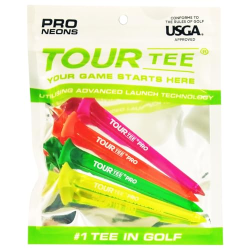 Tour Tee PRO NEONS Golf Tees (4 Pack) T-489 (590)