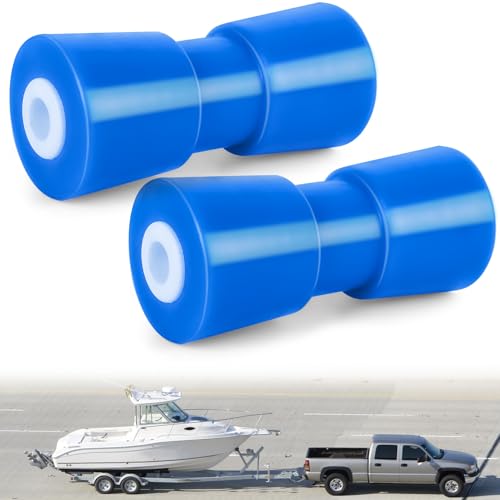 BALAVA 8inch Boat Trailer Roller,Keel Rollers for Boat Trailer,Heavy Duty Boat Rollers for Trailer Bow Roller Boat Trailer Accessories Replacement Boat Trailer Parts Fits 5/8" Shaft (2Pack,Blue)