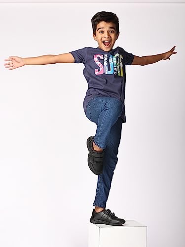 Image of TotzTouch Kids | Teen Boys Tshirt | Tee Shirt | t Shirt Premium Cotton Polo Style Rib Cuff V Neck Graphic Printed Half Sleeve Pack of 1