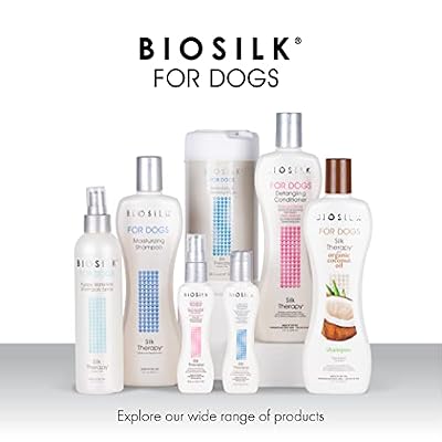 BioSilk for Dogs Puppy Tearless Shampoo, Gentle Dog Wash with Silk Proteins, Paraben and Sulfate Free Formula Helps Clean and Condition Coats for Puppies and Dogs, 12 Fl Oz