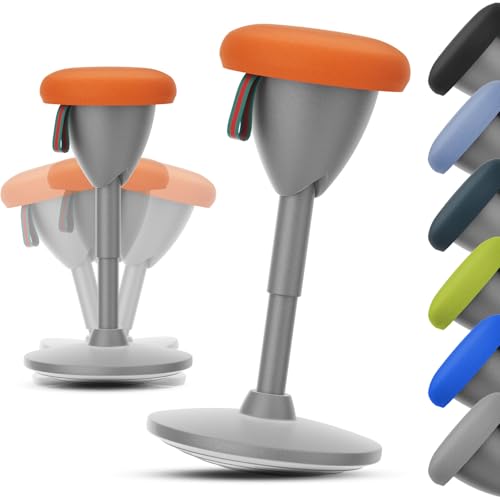 Image of Adjustable Standing Desk Chair, Ergonomic Wobble Stool Standing Desk Stool, Encourage Good Posture, Height Adjustable 19-31 inch, Non-Slip Base, Active Chairs for Adults