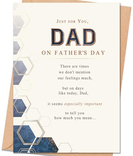 Funny Fathers Day Card for Dad, Unique Dad Father's Day Card Gifts from Daughter Son, Gifts for...