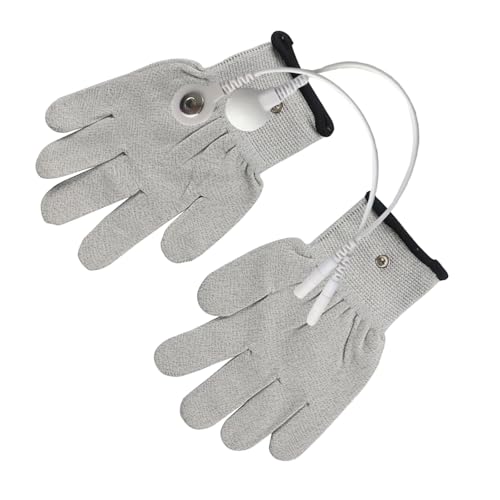 Guantes de fibra de plata para terapia eléctrica y electroestimulación facial BESTonZON 1