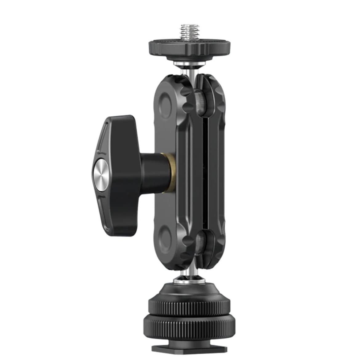 ULANZIR098 Double Ball Head Magic Arm with Cold Shoe Mount 1/4'' Screw for Mirrorless DSLR Camera Monitor Mic Video Light Super Clamp