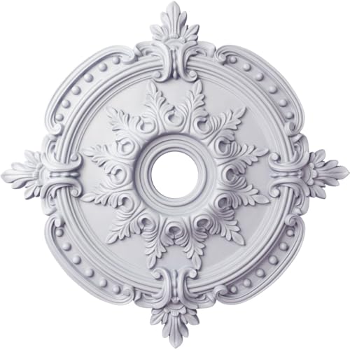 Image of Ekena Millwork CM28BE 28 3 /8 inchOD x 3 3 /4 inchID x 1 5 /8 inchP Benson Classic Ceiling Medallion