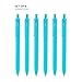 Poppin Retractable Gel Luxe Pens, Aqua, Package Of 6, Blue Ink