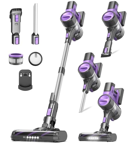 Yassol S10 Cordless Vacuum Cleaner, 55Kpa 60mins Lightweight Stick Vacuum