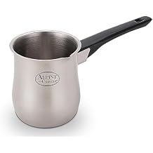 Alpine Cuisine Coffee Warmer 30oz Turkish Coffee Maker Butter Warmer Mini Stainless Steel Greek Coffee Heating Melting Milk Pot with Spout for Home & Cafe