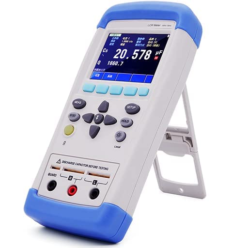 Handheld Digital LCR Meter Tester with Parameter L C R Z Accuracy 0.2% 100Ω Source Resistance True-Color TFT Display 49999 Reader