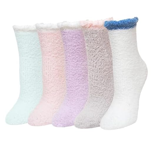 PUTUO Calcetines de Invierno para Mujer en Casa: Calcetines Térmicos Gruesos y Mullidos – Suaves Cálidos y Perfectos como Regalos de Cumpleaños Color Mixto 5 Pares 36–42