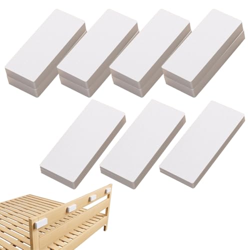 YAYNO 16 Pcs Espaceurs en Mousse Eva Mur Autocollant Protection Murale Lit Protection Poignée De Porte Accessoires De Lit Butoir De Porte Butoirs De Lit Butoirs De Tête De Lit pour Maisons(Blanc)