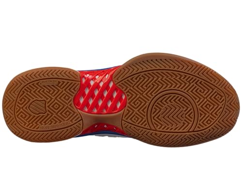 K-Swiss Tênis masculino Hypercourt Express 2 Indoor, Branco/Vermelho, 43