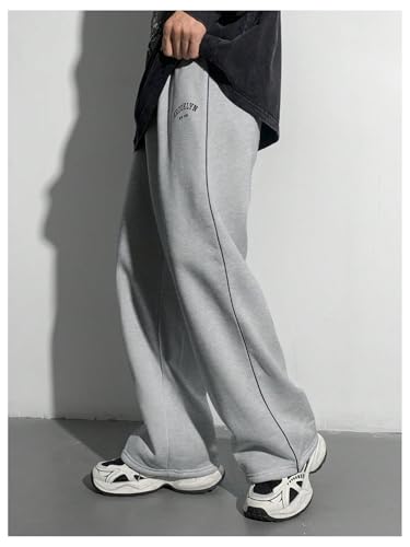 Boy's Letter Graphic Wide Leg Sweatpants Baggy Pants Athletic Track Sweat Pants Joggers2