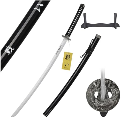 57 SPECIAL REPLICAS Katana Sword 103 cm - Decorative Bamboo Katana with Scabbard & Display Stand - Handcrafted Japanese Replica JT10318