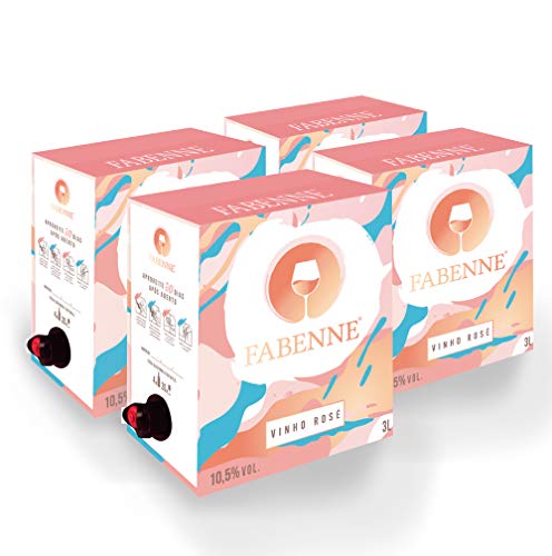 Fabenne Kit 4 Unidades Vinho Rosé - Bag-in-Box 3 Litros cada