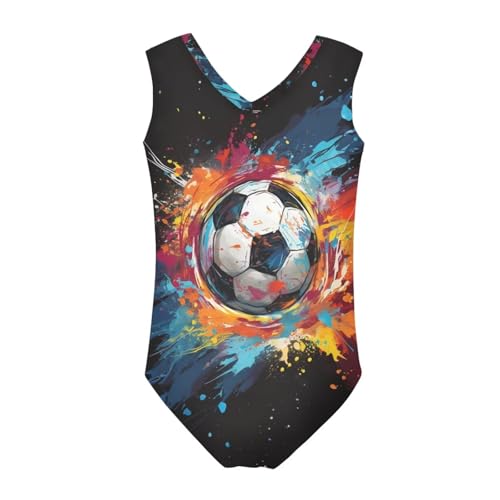 Image of Fashion Print One-Piece Swimsuits for Girls,Soft Stretchy One Piece Bathing Suit Quick Dry Beach Swimwear 5-14 Years
