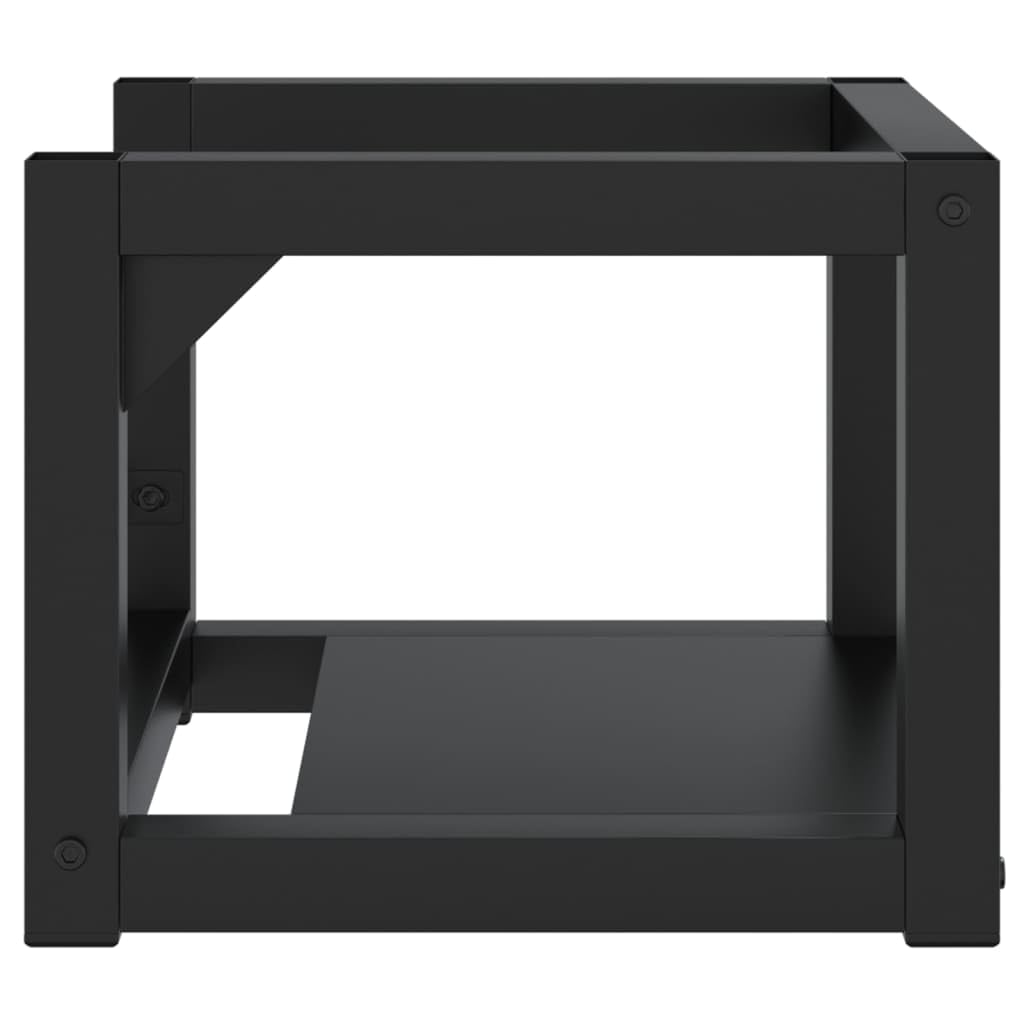 vidaXL Struttura per Lavabo a Parete Nera 40x38x31 cm in Ferro