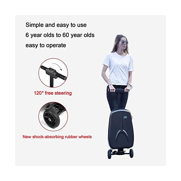 Durable Sturdy Electric Skateboard Cabin Luggage Smart Skateboard Trolley Case Abrasion Resistance Cycling Travel Multi Purpose Suitcase Carry On