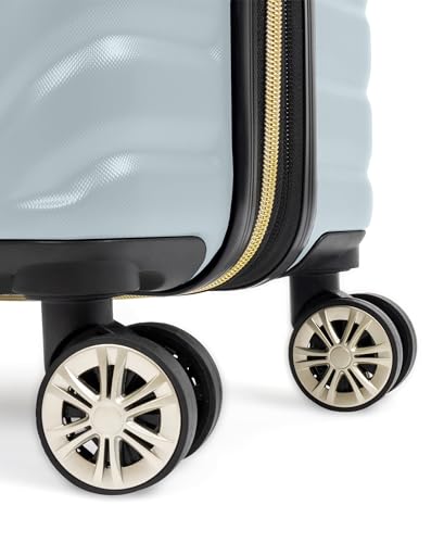 Image of Kenneth Cole REACTION, Slate, 24-Inch Checked, Kenneth Cole Reaction Women's Madison Square Hardside Chevron Expandable Luggage