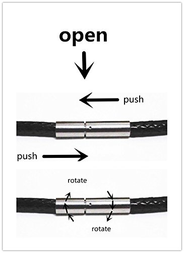 Glory Qin 3MM Black Leather Cord Chain Stainless Steel Clasp Necklace Rope 16 To 28 Inch thumb #2
